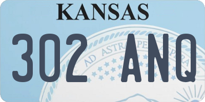KS license plate 302ANQ