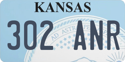 KS license plate 302ANR