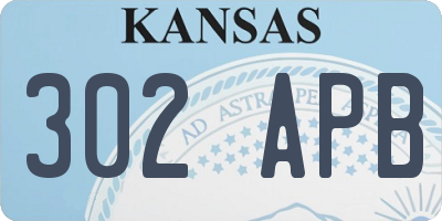KS license plate 302APB