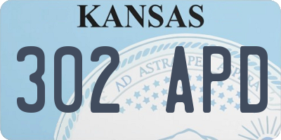 KS license plate 302APD