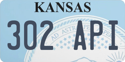 KS license plate 302API