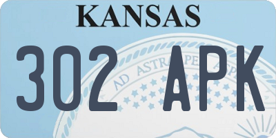 KS license plate 302APK