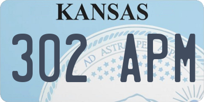 KS license plate 302APM
