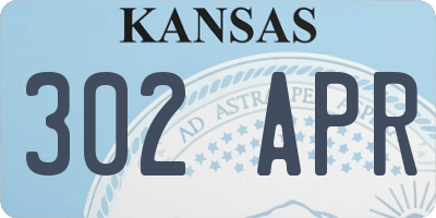 KS license plate 302APR