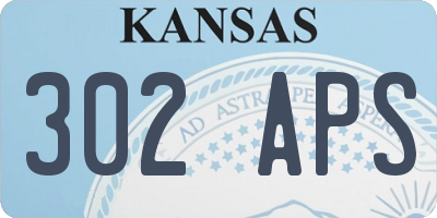 KS license plate 302APS