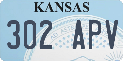 KS license plate 302APV