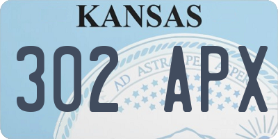 KS license plate 302APX