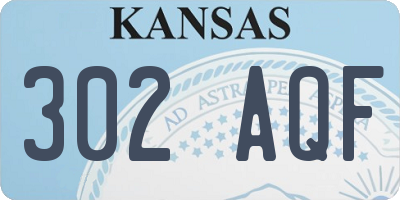 KS license plate 302AQF