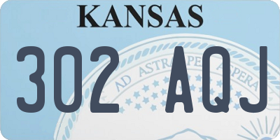 KS license plate 302AQJ