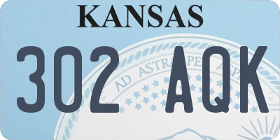 KS license plate 302AQK
