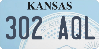 KS license plate 302AQL