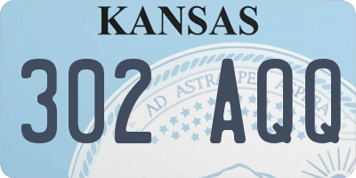 KS license plate 302AQQ