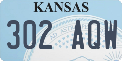 KS license plate 302AQW