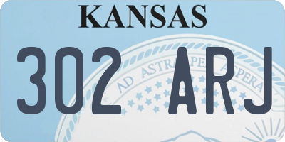 KS license plate 302ARJ