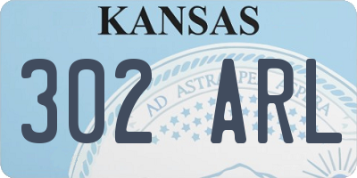 KS license plate 302ARL