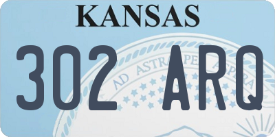KS license plate 302ARQ