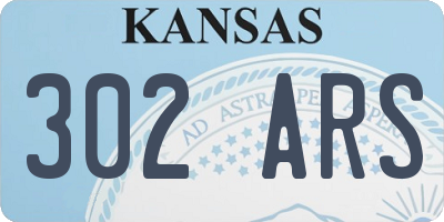 KS license plate 302ARS