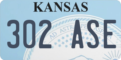 KS license plate 302ASE