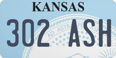 KS license plate 302ASH