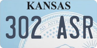 KS license plate 302ASR