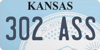 KS license plate 302ASS
