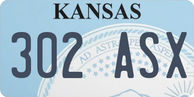 KS license plate 302ASX