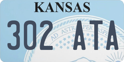 KS license plate 302ATA