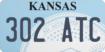 KS license plate 302ATC
