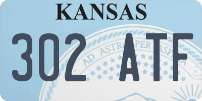 KS license plate 302ATF