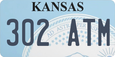 KS license plate 302ATM