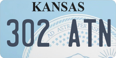 KS license plate 302ATN