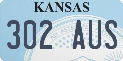 KS license plate 302AUS