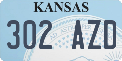 KS license plate 302AZD
