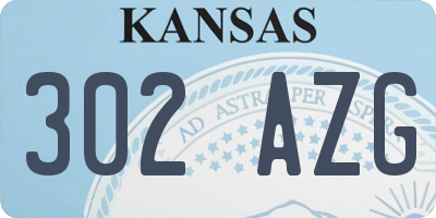 KS license plate 302AZG