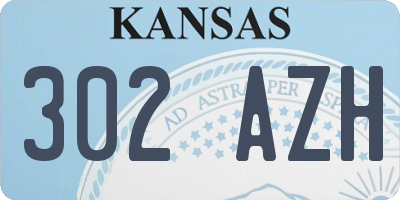 KS license plate 302AZH