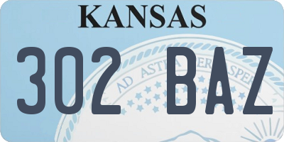 KS license plate 302BAZ