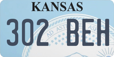 KS license plate 302BEH