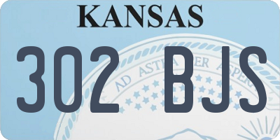 KS license plate 302BJS