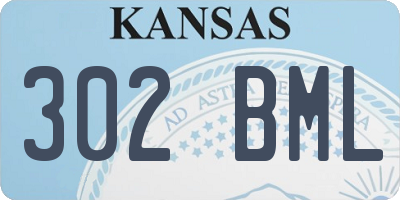 KS license plate 302BML