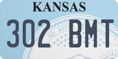 KS license plate 302BMT