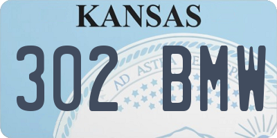 KS license plate 302BMW
