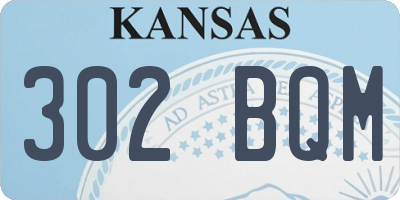 KS license plate 302BQM