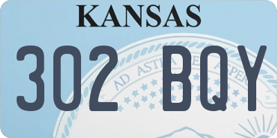 KS license plate 302BQY
