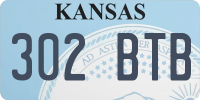 KS license plate 302BTB