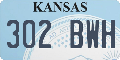 KS license plate 302BWH
