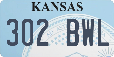 KS license plate 302BWL