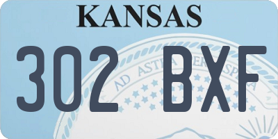 KS license plate 302BXF