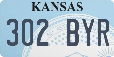KS license plate 302BYR