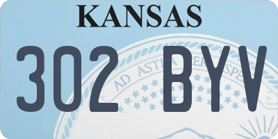 KS license plate 302BYV