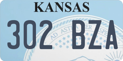 KS license plate 302BZA